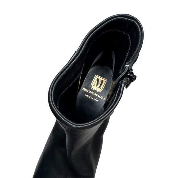 Bruno Magli Fenice Black Leather Square Toe Side Zip Boot US 11, 42.5 New $495 - Picture 6 of 8